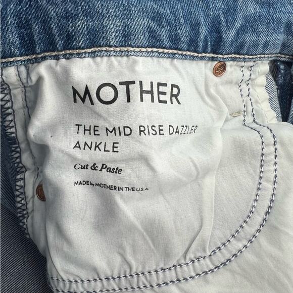 Mother dazzler ankle mid rise jeans  cut & paste sz 27 - Picture 5 of 10